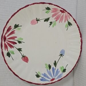 Vintage Handpainted Blue Ridge / Southern Pottery 9 1/4 Inch Mardi Gras Plate